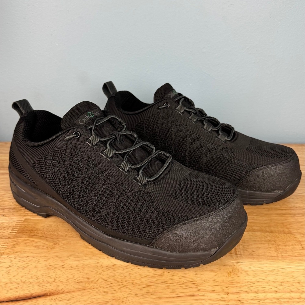 Orthofeet Cobalt Composite Safety Toe Work Shoes 612 Men's‎ 13 4E X-Wide Black